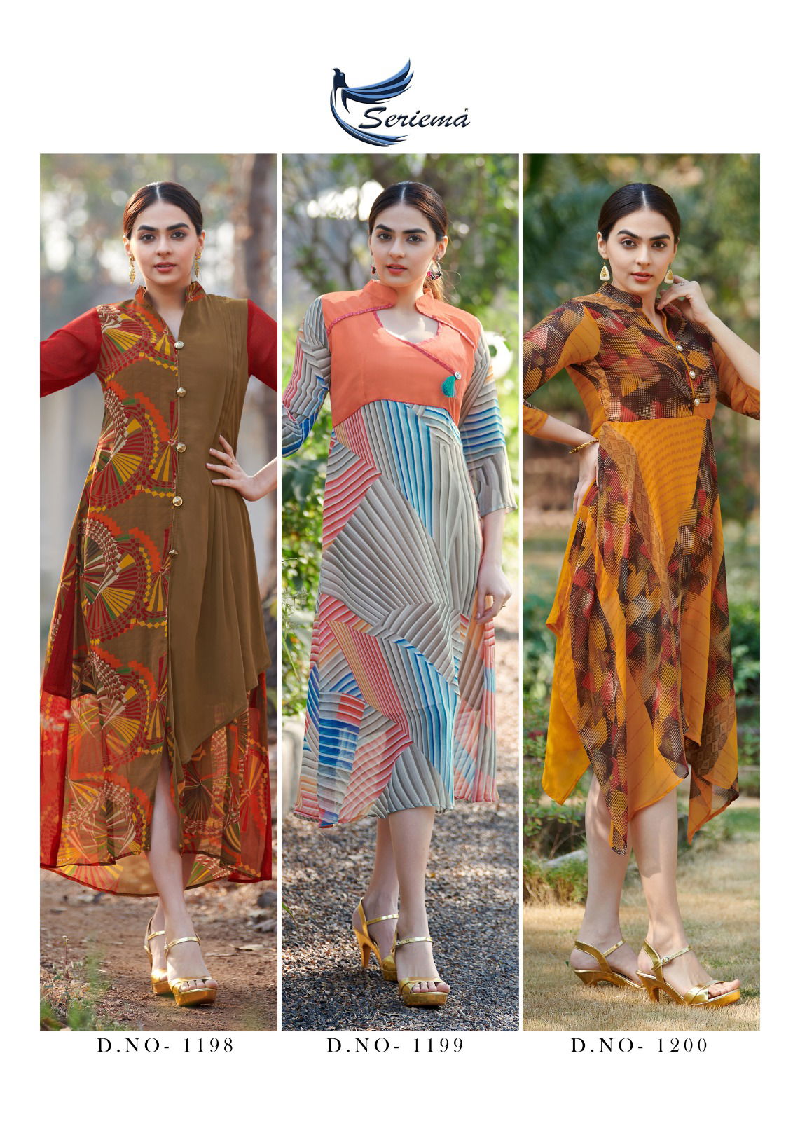 Seriema Kumb Shyner Printed Georgette Kurtis Catalog